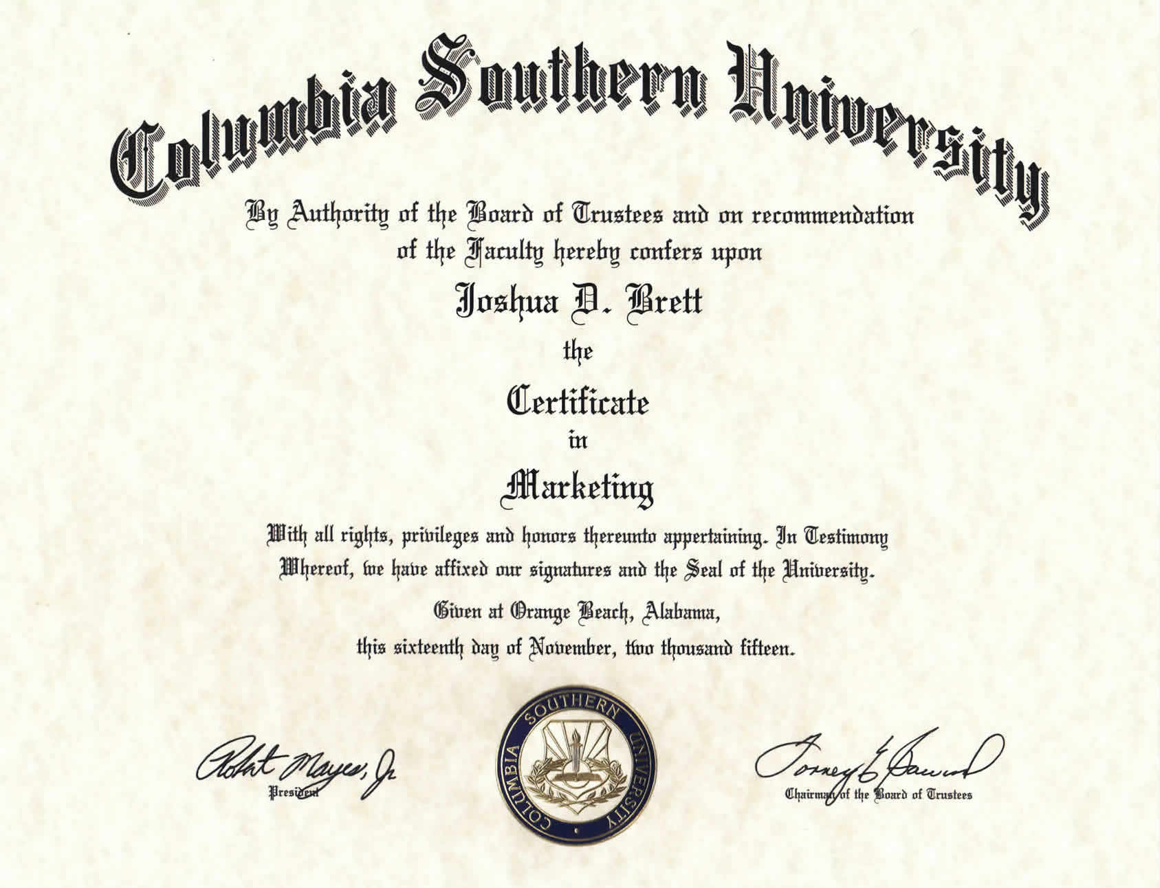Marketing Undergraduate Certificate