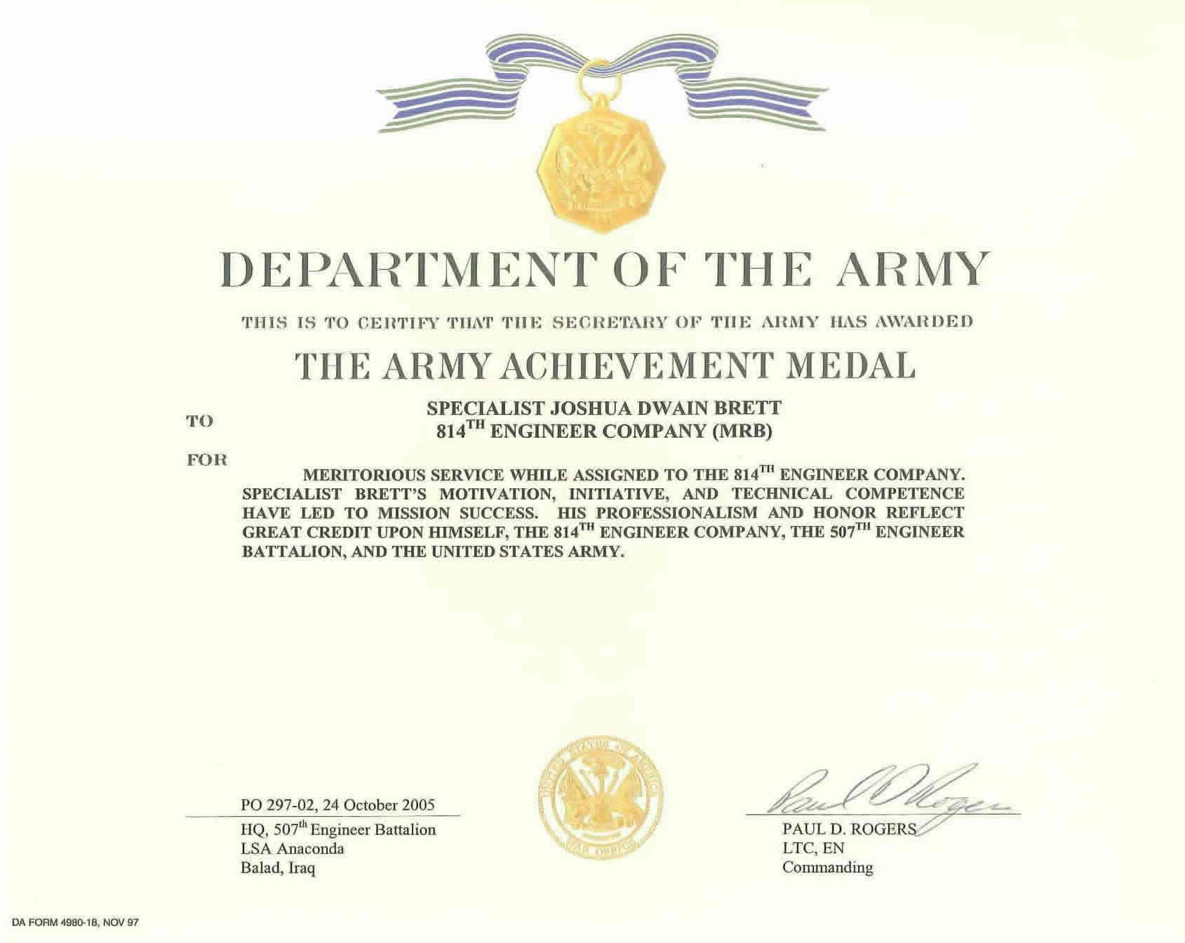 Army Achievement Medal 1